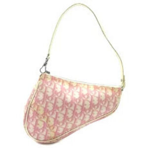 Christian Dior Trotter Saddle Bag Handbag Pink